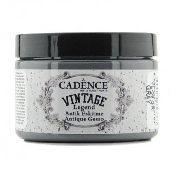 Cadence акриловая краска с эффектом состаривания Vıntage Legend, цвет СЕРЫЙ (Grey), 150 мл.
