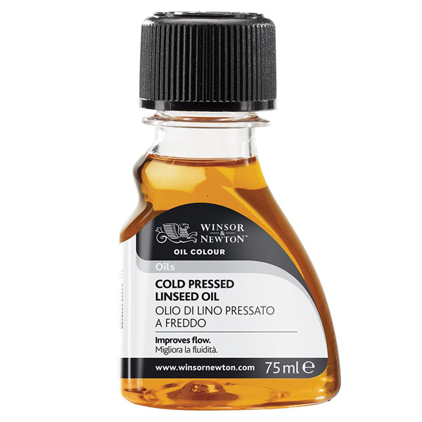 Льняное масло Cold pressed linseed Oil для масляных красок, 75 ml
