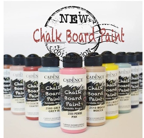 Акриловая краска для меловых досок «Chalkboard Paint» Cadence (цвета в ассорт.), 120 ml.