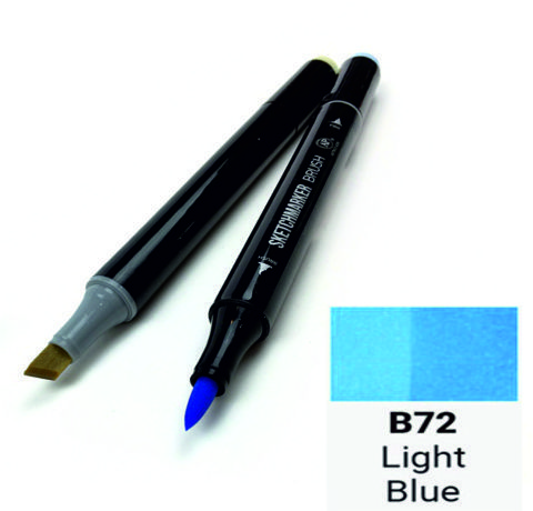 Маркер SKETCHMARKER BRUSH, цвет ГОЛУБОЙ (Light Blue) 2 пера: долото и мягкое, SMB-B072