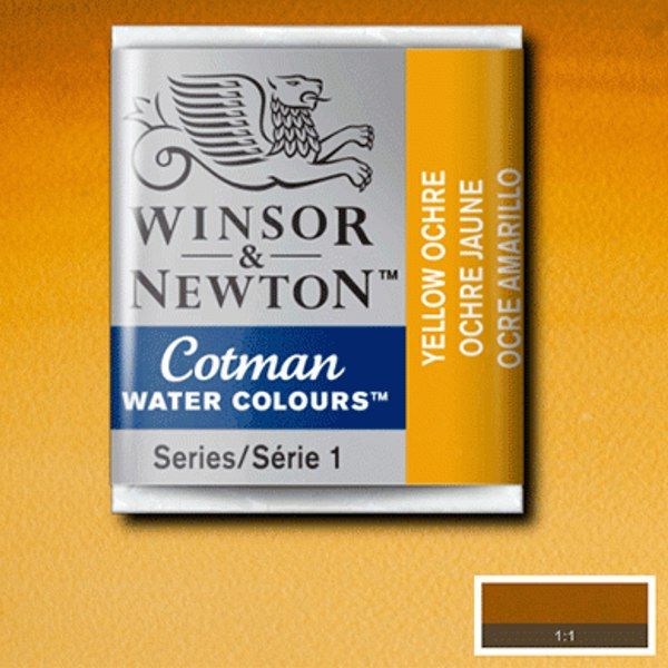 Winsor акварель Cotman Half Pan, № 744 Yellow Ochre (Желтая охра) - фото 1