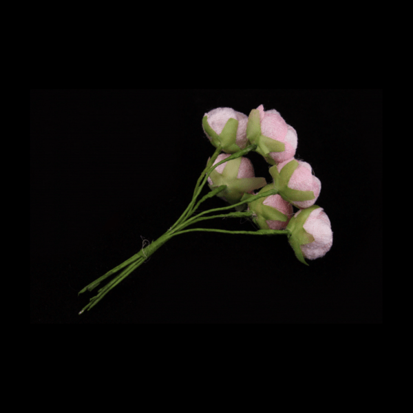 Букетик штучних квіточок з тичинками 6 шт/уп., СВІТЛО-РОЖОВІ  - фото 3