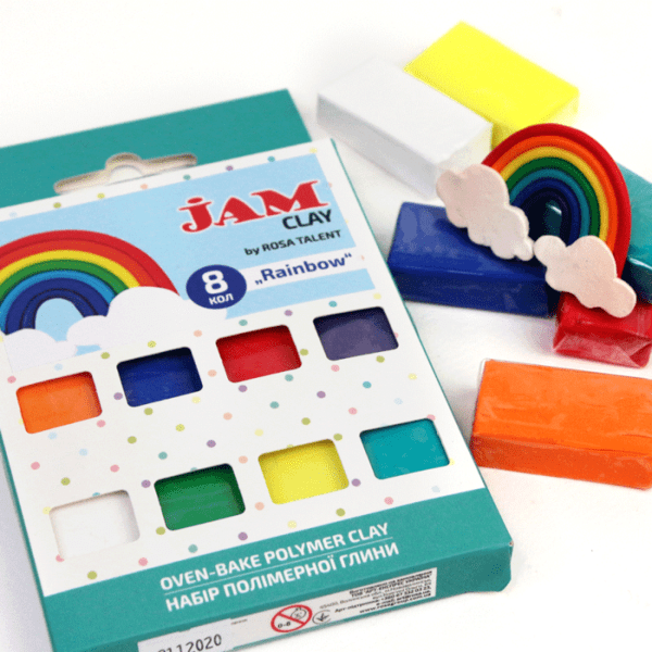 Набір пластики Jam Clay "Rainbow", 8х20г  - фото 2