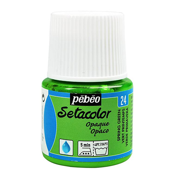 Краска акриловая для ткани Pebeo Setacolor Opaque, 024 ЗЕЛЕНЫЙ ВЕСЕННИЙ, 45 ml