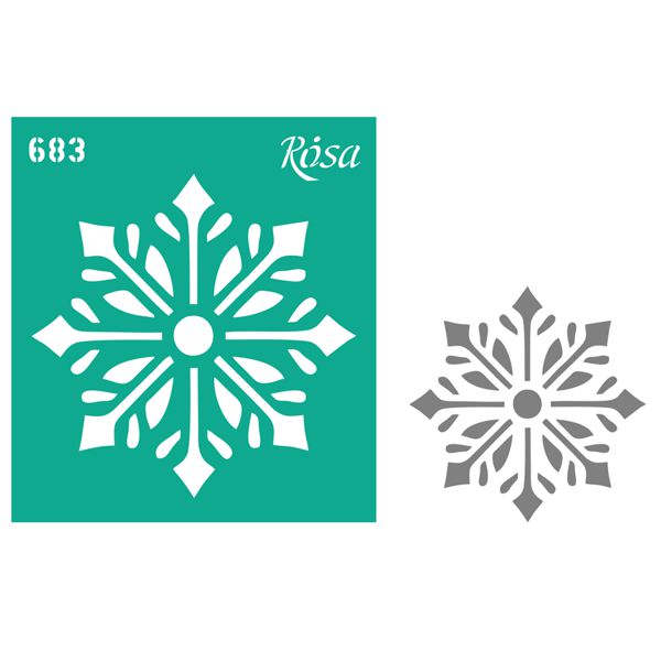 Трафарет многоразовый самоклеющийся, №683, 9х10см, серия "Новый год", ROSA Talent