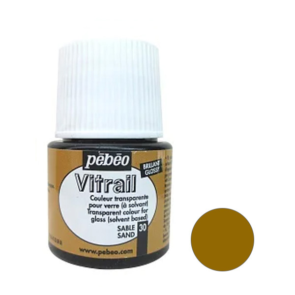 Вітражна фарба Vitrail Pebeo Пісочний №30, 45 ml 