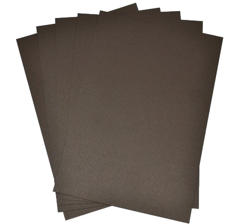 Набор заготовок для открыток 25х17,2 см, матовый темно-коричневый, 5 шт.