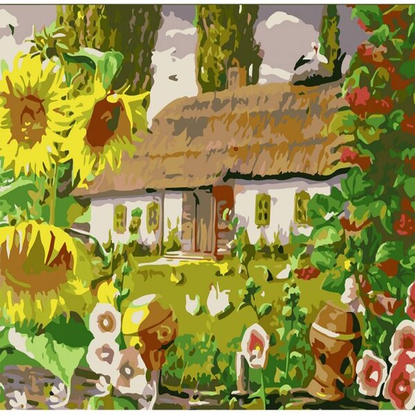 Картина по номерам «Украинский домик», 40х50 см., SANTI - фото 1