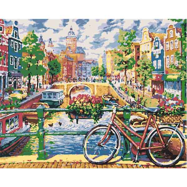 Картина за номерами "Амстердам, що зачаровує", 40х50 см., SANTI  - фото 1