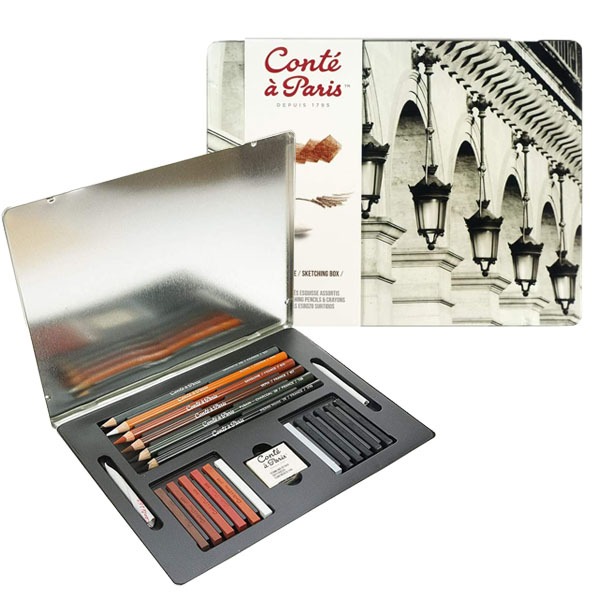 Набор карандашей для экскизов «Sketching» метал. упак. Conte - фото 1