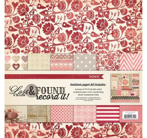 Набор бумаги 30х30 см Heirloom 6л.+1л. стикеров