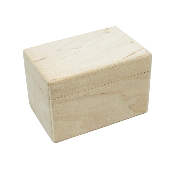 Шкатулка дерев'яна прямокутна №2 (фанера), 8x12x8 см - фото 1
