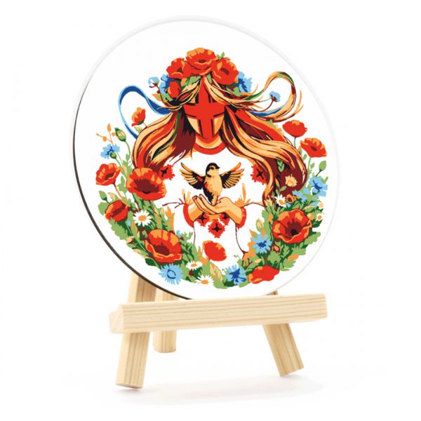 Набор, картина по номерам, "Зацветанная", круглая, Ø15 см, с мольбертом, ROSA START - фото 2