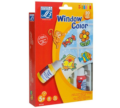 Набор детских витражных красок Window color L&B, основные цвета