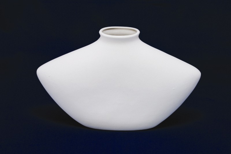 Ваза «Веер» керамическая белая для декорирования. H-160 mm