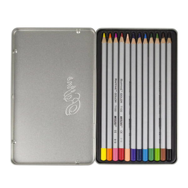 Набір м'яких кольорових олівців Marco, Raffine, 12 кольорів, мет. пеналі  - фото 2