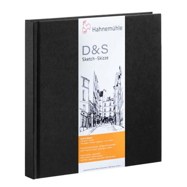 Скетчбук для начерків Hahnemuhle «D&S», чорний, 25х25см, 80л, 140г/м2  - фото 1