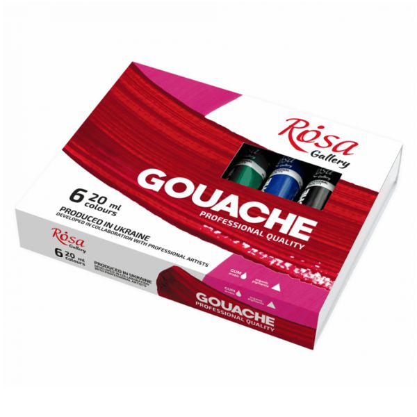 Набір гуашевых красок, 6*20мл, ROSA Gallery - фото 2