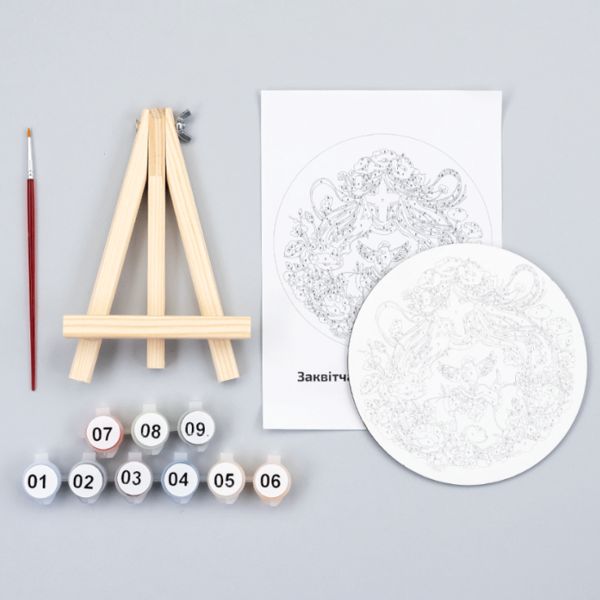 Набор, картина по номерам, "Зацветанная", круглая, Ø15 см, с мольбертом, ROSA START - фото 3