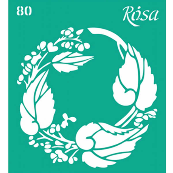 Трафарет многоразовый самоклеющийся, серия "Цветы", №80, 9х10 см, ROSA Talent
