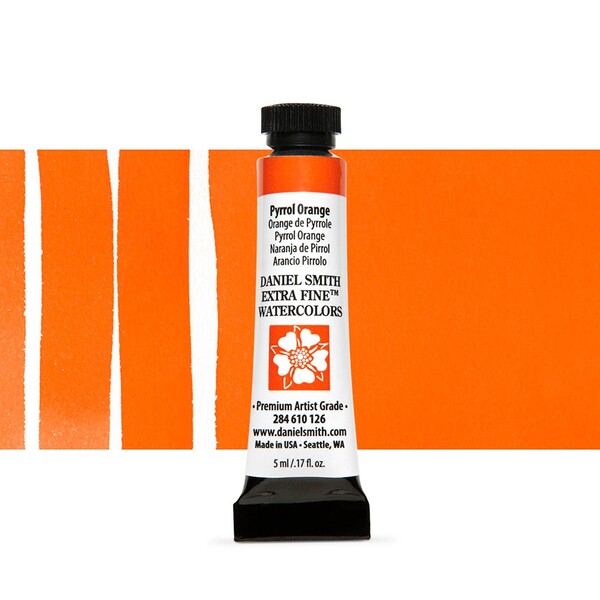 Акварельна фарба Daniel Smith, туба, 5мл. Колір: Pyrrol Orange s2 