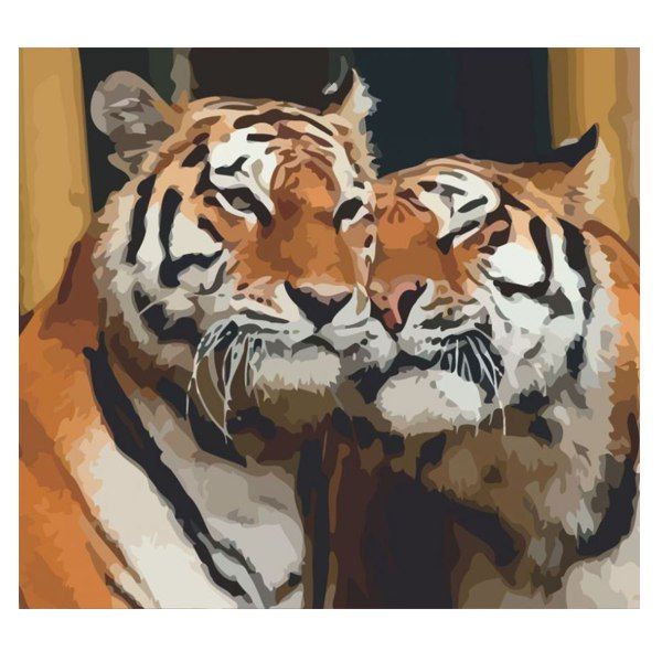 Картина по номерам Rosa Start «Влюбленные тигры», 35x45 см - фото 2