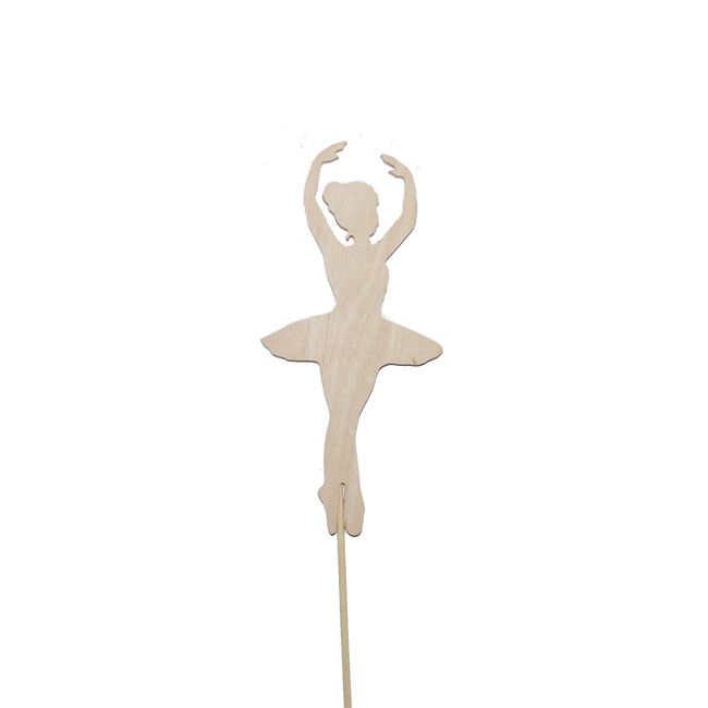 Декор на палочке «Балерина №4» (14 см, ножка ок. 20 см.)