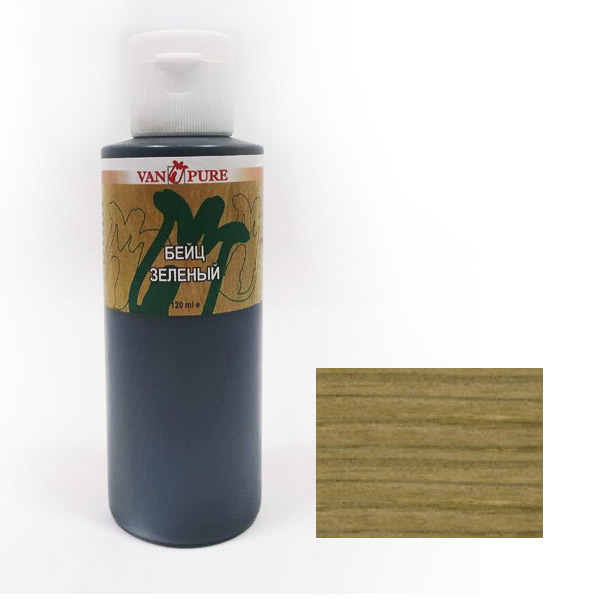 Бейц (морилка) для дерева Van Pure на водній основі №07 ЗЕЛЕНА, 120 ml 