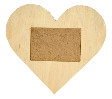 Рамочка дерев'яна "Серце", вставка 9х13 см 