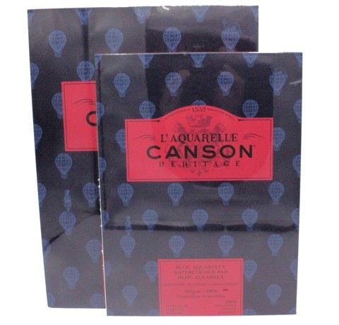 Акварель папір в альбомі Canson L'Aquarelle Heritage, гор. пресування, 300 гр, 23х31 см, 12 л 