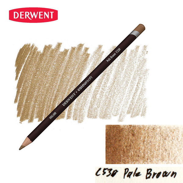 Карандаш цветной Derwent Coloursoft (C530) Бледно коричневый.