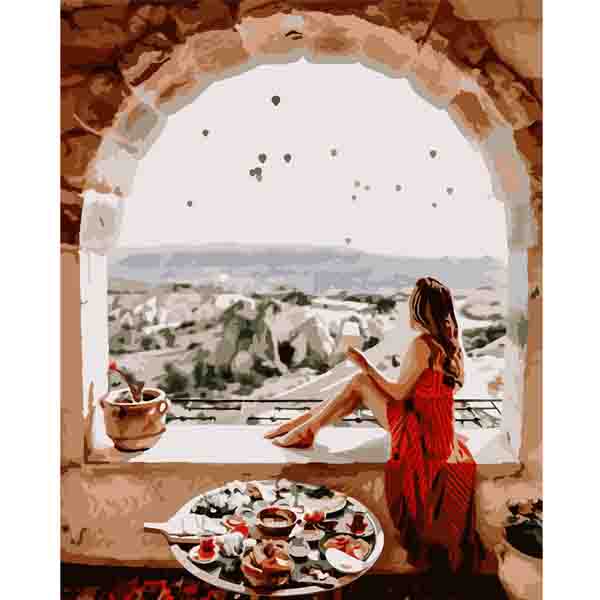 Картина по номерам «Окно в Каппадокию», 40х50 см., SANTI - фото 1