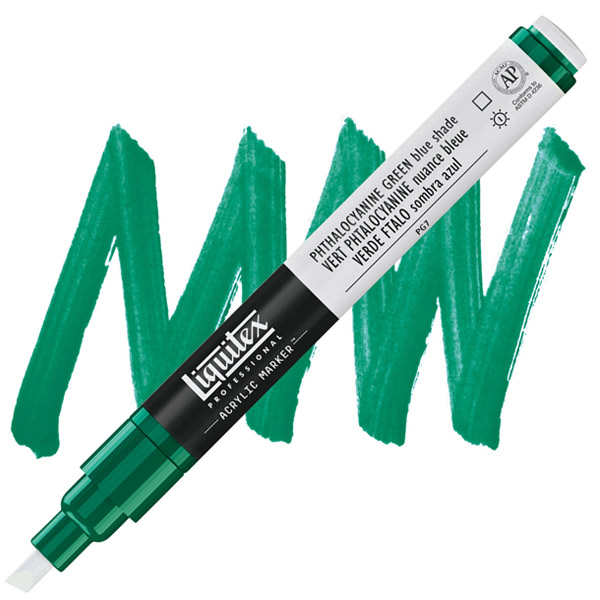 Liquitex акриловий маркер Paint Marker 2мм, #317 Phthalocyanine Green (Фталоціанін зелений) 