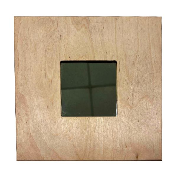 Рамка деревянная 25х25 см, вставка - зеркало 10