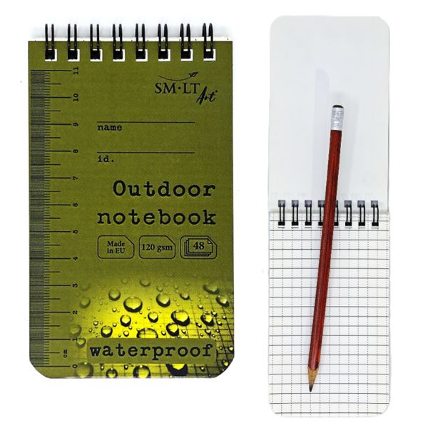 Тактический блокнот, водостойкий, 125х75 мм, 120 г/м2, 48 л., SMILTAINIS - фото 3