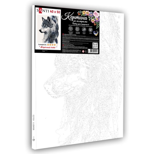 Картина по номерам «Мифический волк», 40х50 см., SANTI - фото 2