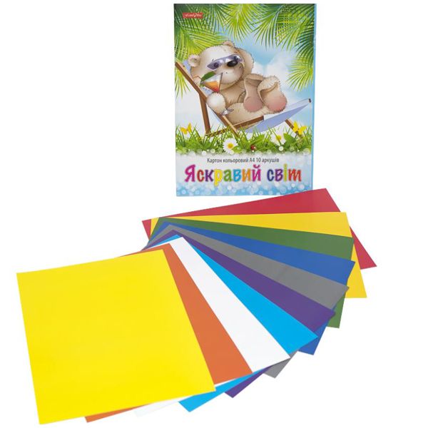 Набор цветного картона «Аляска» А4, 10 листов