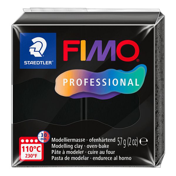Пластика Professional, Чорна, 57г, Fimo - фото 1