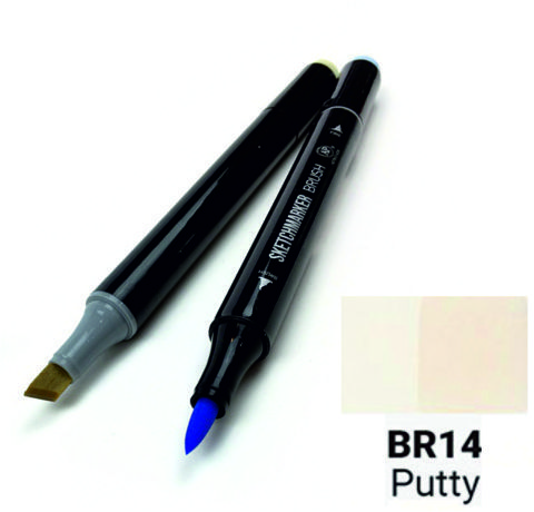 Маркер SKETCHMARKER BRUSH, колір ШПАТЛІВКА (Putty) 2 пера: долото та м'яке, SMB-BR014 