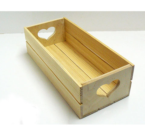 Деревянный ящик «Сердца», макси, №788,15х35 см