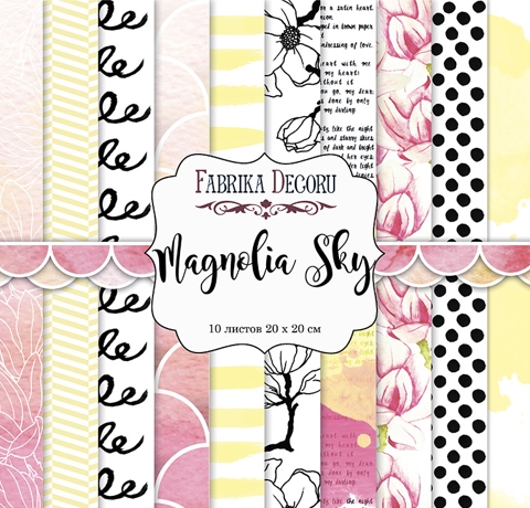 Набор бумаги для скрапбукинга «Magnolia Sky» 20*20 см, 10л