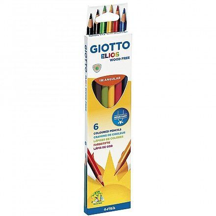 Giotto кольорові олівці Elios Wood free, 6 шт. 