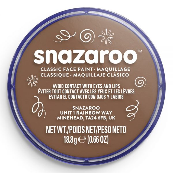 Аквагрим для обличчя і тіла Snazaroo Classic, 18 ml, №911 Beige Brown (Бежево-коричневий)