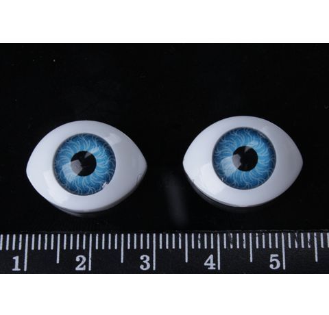 Очі для іграшок, СИНІ овальні, 20x15 мм (2 шт./уп.) 
