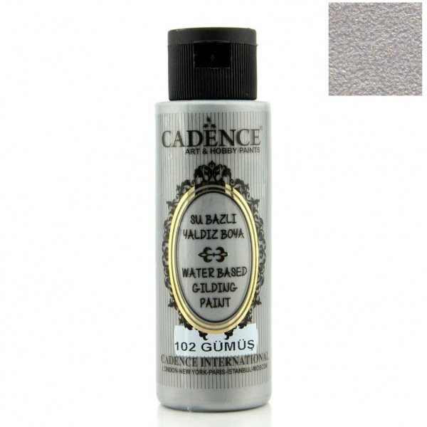 Cadence фарба з ефектом золочення "Waterbased Gilding Paint", 70 ml. СРІБЛО 