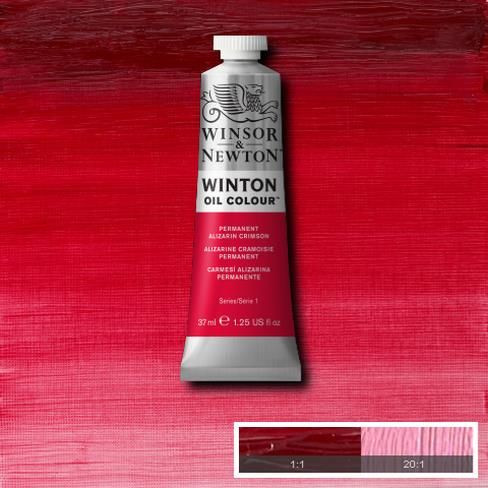 Олійна фарба Winton від Winsor & Newton, 37мл. Колір: PERMANENT ALIZARIN CRIMSON 