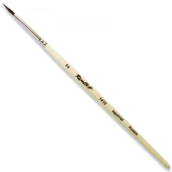 Кисть из волоса белки, 1410 «Roubloff» круглая, короткая ручка №2