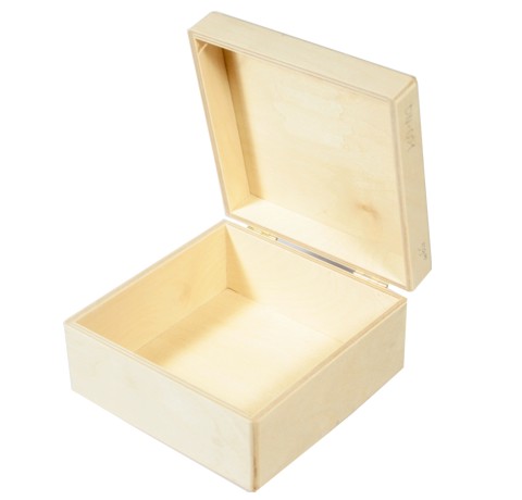 Скринька дерев'яна квадратна, 15x15x8 см 