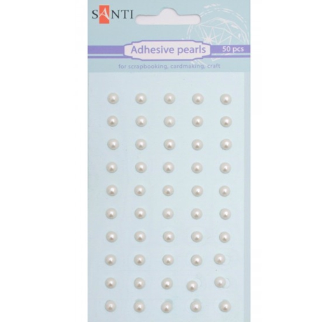 Набор самоклеющихся жемчужин Santi, 50 шт