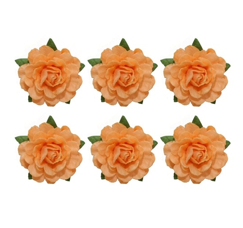 Цветы чайной розы, Бежевые, 18 мм, 6 шт/уп.